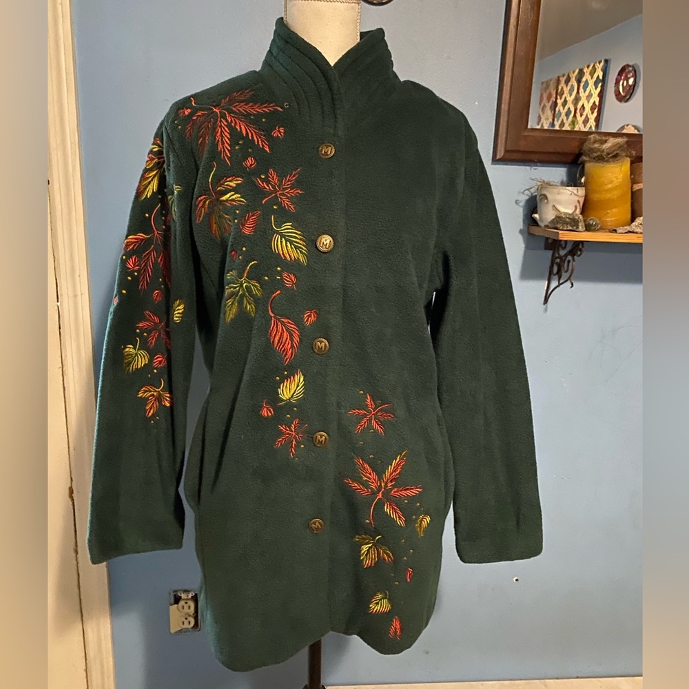 Vintage,Bob Mackie, Wearable Art, Autumn Leaves, Jacket